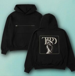 TAYLOR SWIFT black Tortured Poets Department TTPD‎ unisex hoodie sweatshirt L